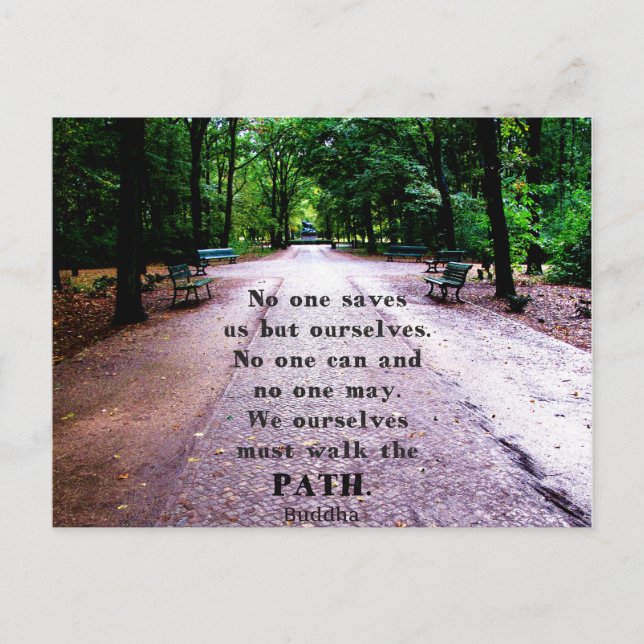 Buddha Path Quote Postcard (Front)