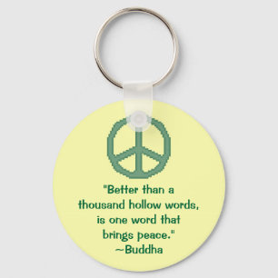 Buddha Peace Quote Keychain