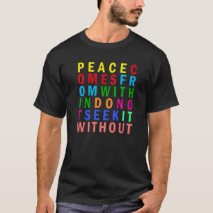 Buddha Peace Rainbow Inspirational Quote T-Shirt