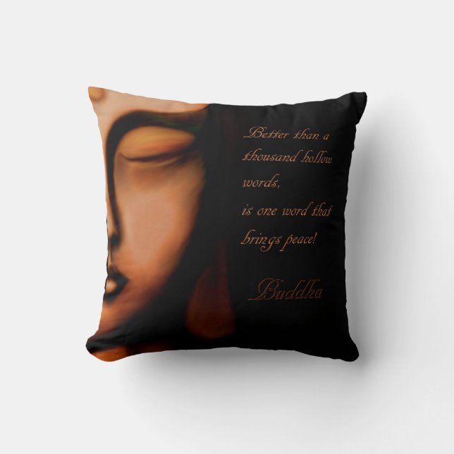 Buddha-peace Throw Pillow (Front)