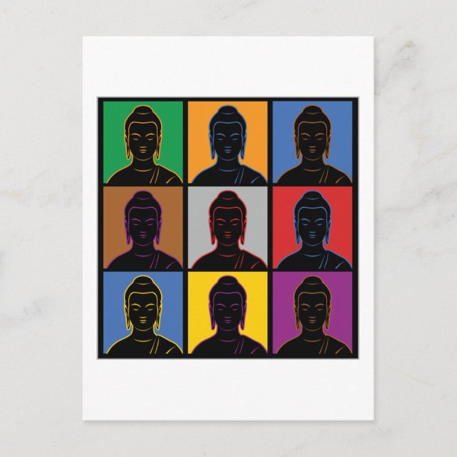 Buddha Pop Art Postcard (Front)