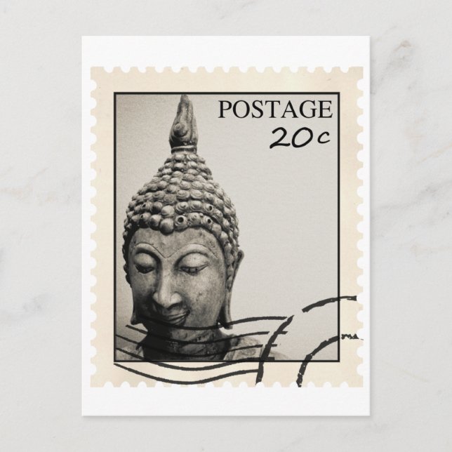 Buddha Postage Stamp Design Postcard (Front)