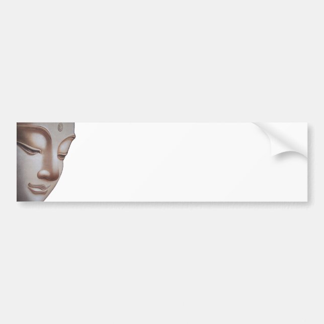 Buddha Profile Bumper Sticker (Front)