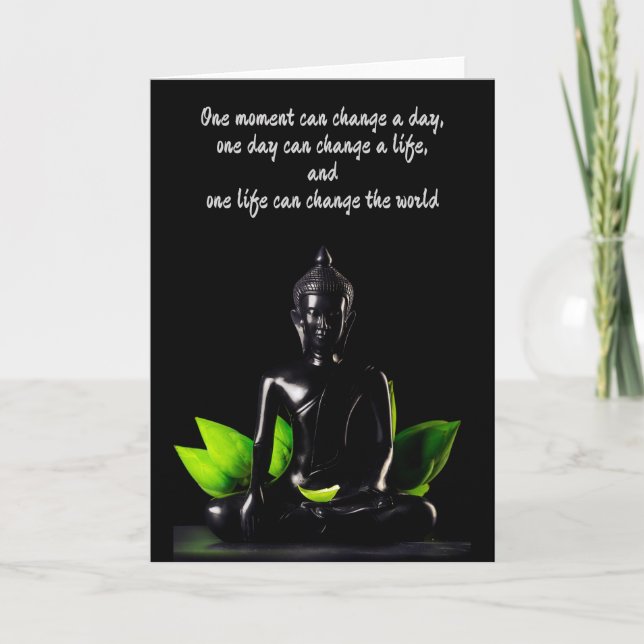 Buddha Quote 2 customizable greeting card (Front)