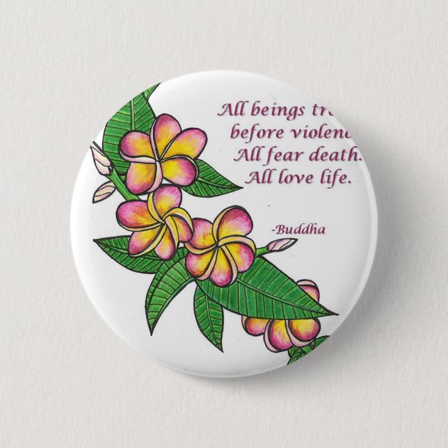 Buddha Quote 2 Inch Round Button (Front)