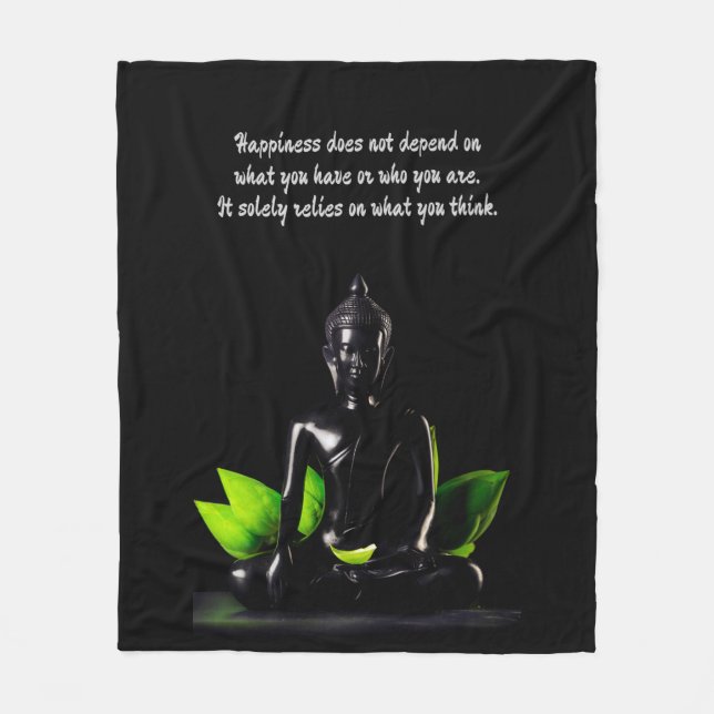 Buddha Quote 4 fleece blanket (Front)