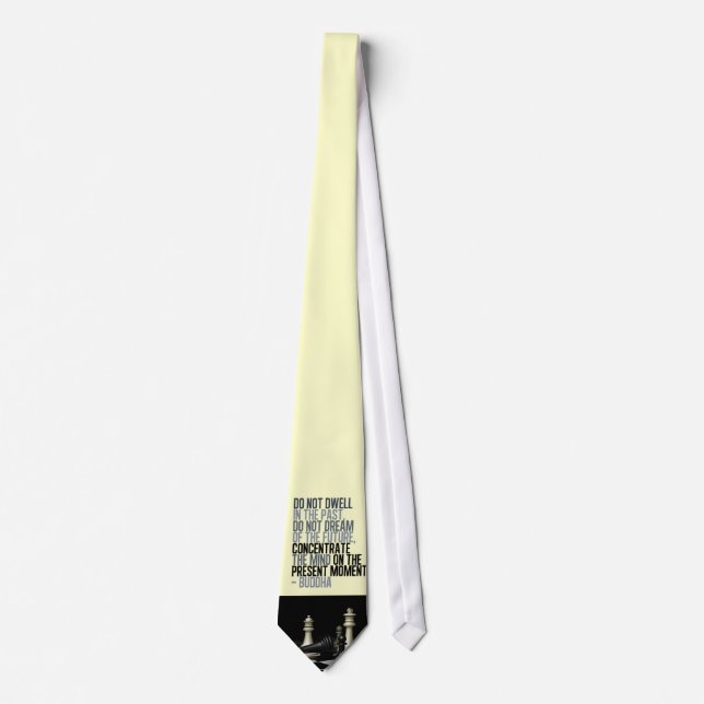 Buddha Quote Chess Game Tie (Front)