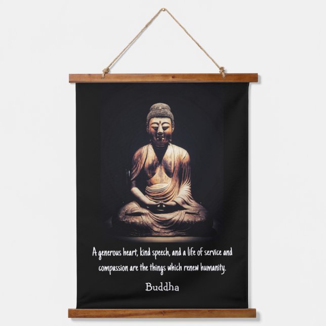 Buddha Quote Hanging Tapestry (Front)