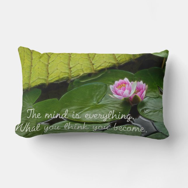 Buddha Quote Lumbar Pillow (Front)
