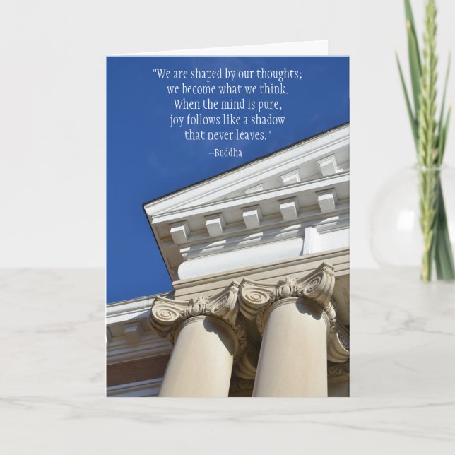 Buddha Quote Psychology Doctorate Card (Front)