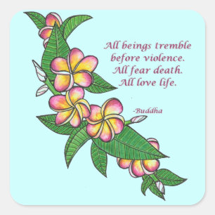 Buddha Quote Square Sticker