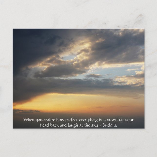Buddha Quote - When you realize how perfect....... Postcard (Front)