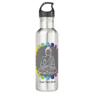 Buddha Rainbow Chakras Spiritual Metaphysical Yoga 710 Ml Water Bottle