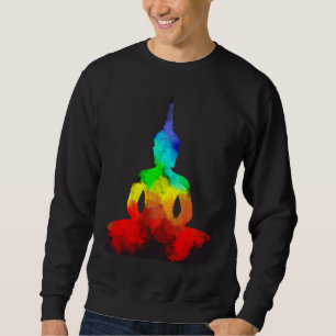 Buddha Rainbow Love Yoga Pose T Namaste Sweatshirt