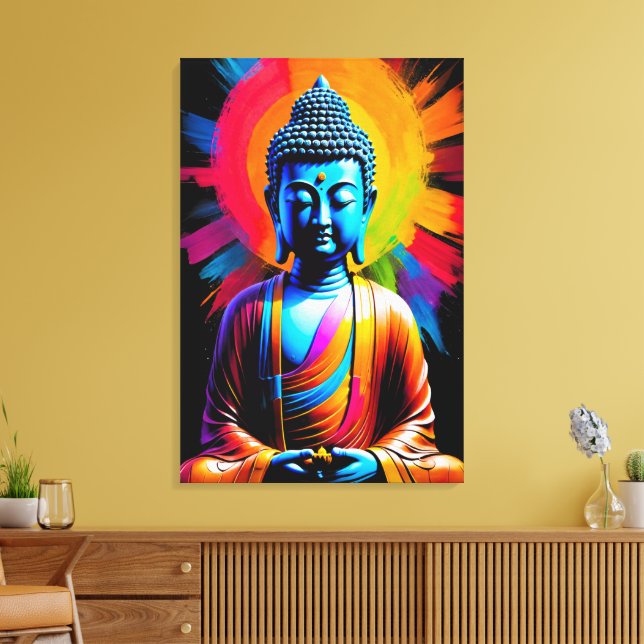 Buddha - Rays of Tranquil Canvas Print (Insitu(LivingRoom))