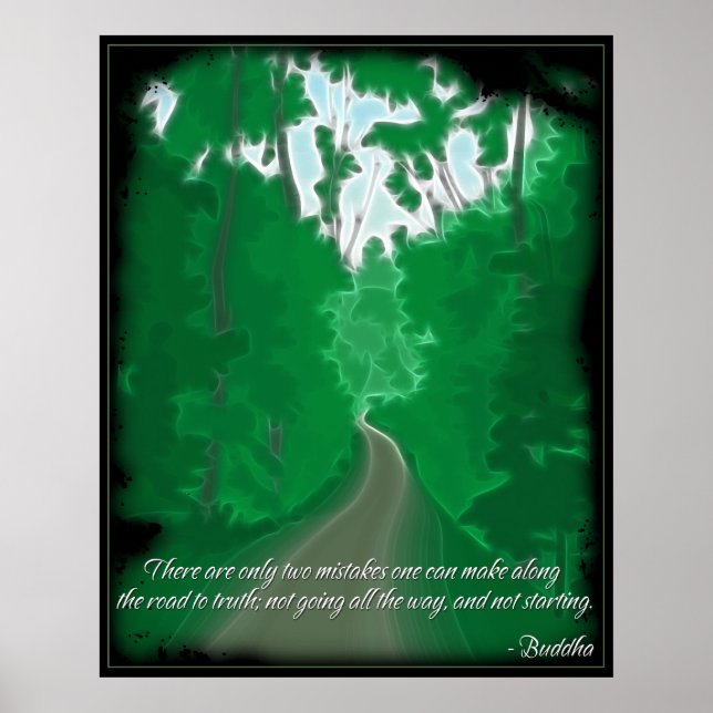 Buddha Road to Truth Quote Poster (Front)