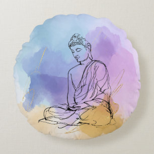Buddha Round Pillow Zen Meditation