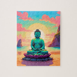 Buddha’s Sunset Reflection Jigsaw Puzzle