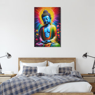 Buddha Sacred Rays of Peace Canvas Print