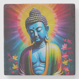 Buddha Sacred Rays of Peace Stone Coaster