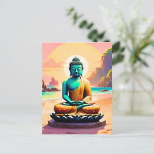 Buddha - Serene Shores of Enlightenment Holiday Postcard
