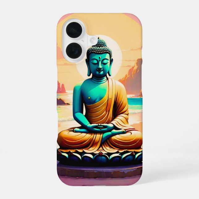 Buddha - Serene Shores of Enlightenment  iPhone 16 Case (Back)