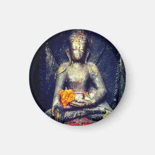 Buddha Shakyamuni, Flower, Himalayas - Nepal Magnet