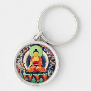 Buddha Shakyamuni painting, Himalayas - Nepal Keychain