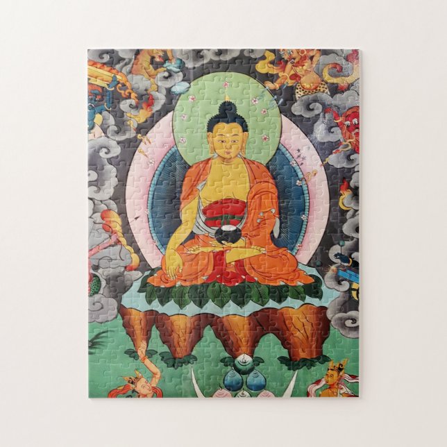 Buddha Shakyamuni, Tibetan Buddhism / Dharma Jigsaw Puzzle (Vertical)