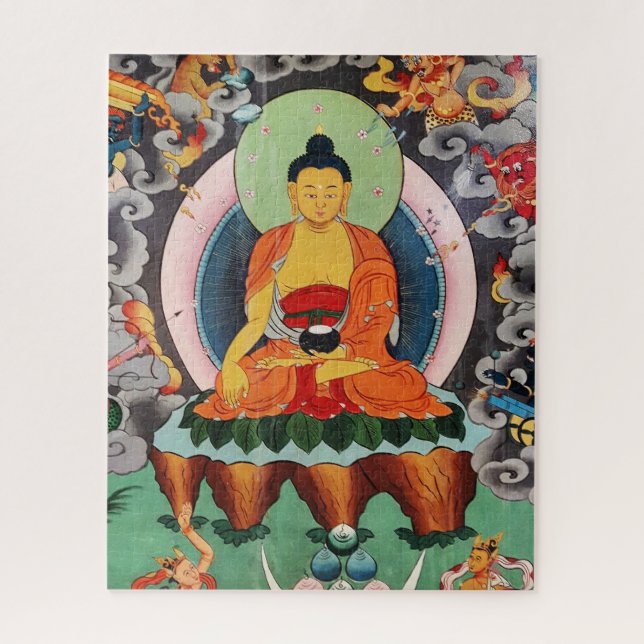 Buddha Shakyamuni, Tibetan Painting, Buddhism Jigsaw Puzzle (Vertical)