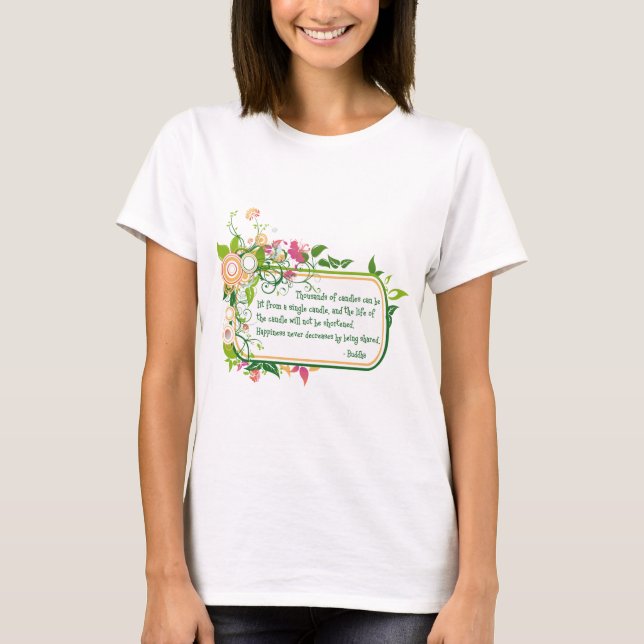 Buddha Single Candle Quote T-Shirt (Front)