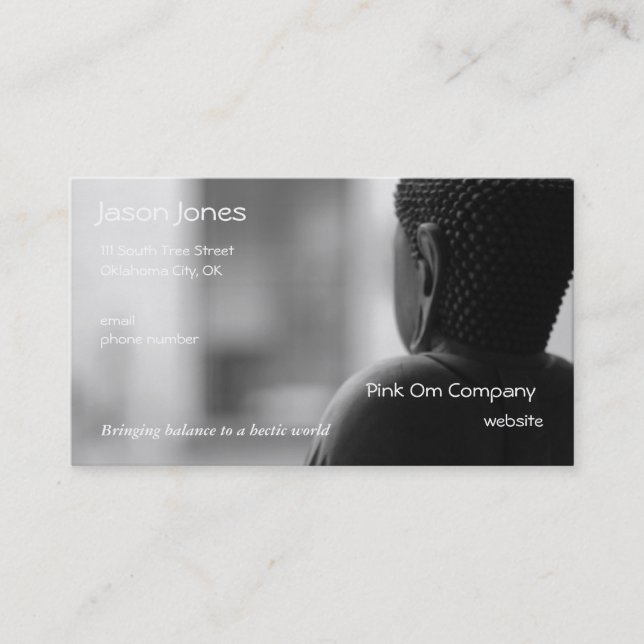 Buddha Sitting in Meditation Business Card (Front)