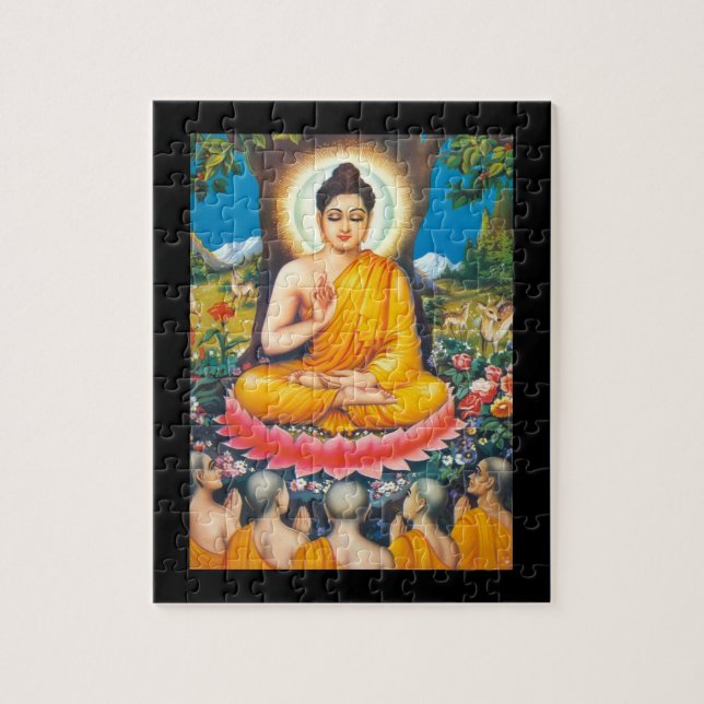 buddha sitting under the tree of inspiration jigsaw puzzle (Vertical)