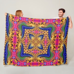 Buddha Spirit Fractal Mandala Fleece Blanket