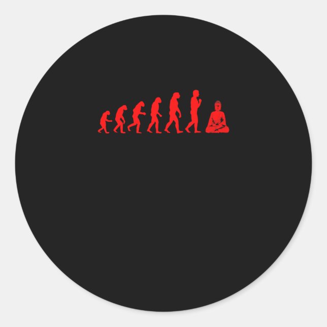 Buddha Spiritual Buddhist Development Gift Classic Round Sticker (Front)