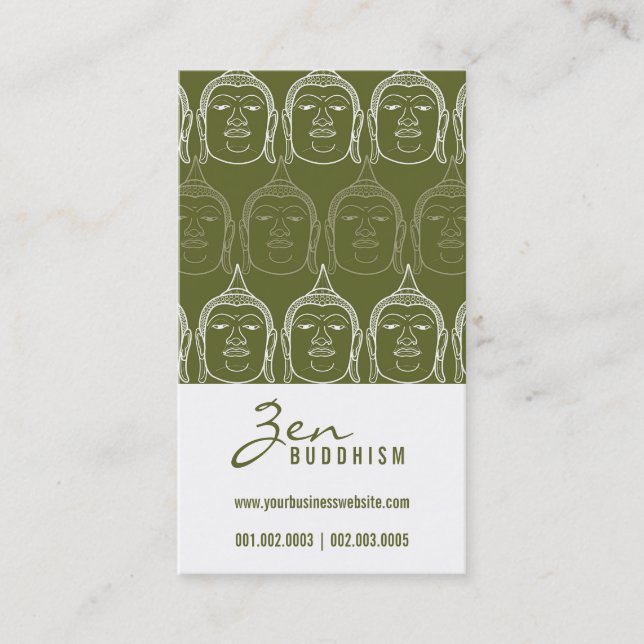 Buddha Spiritual Modern Zen Religion Profile Card (Front)