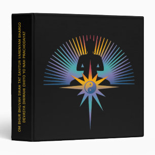 Buddha Star 3D & GAYATRI MANTRA black Binder