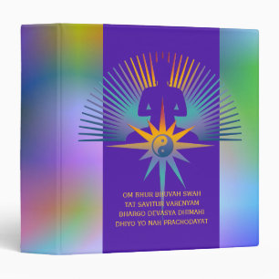 Buddha Star 3D & GAYATRI MANTRA violet Binder