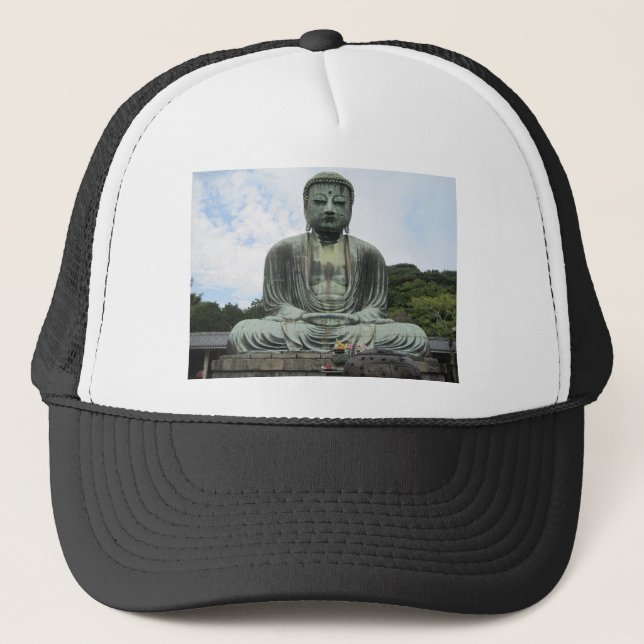 Buddha Statue Buddhism Trucker Hat (Front)