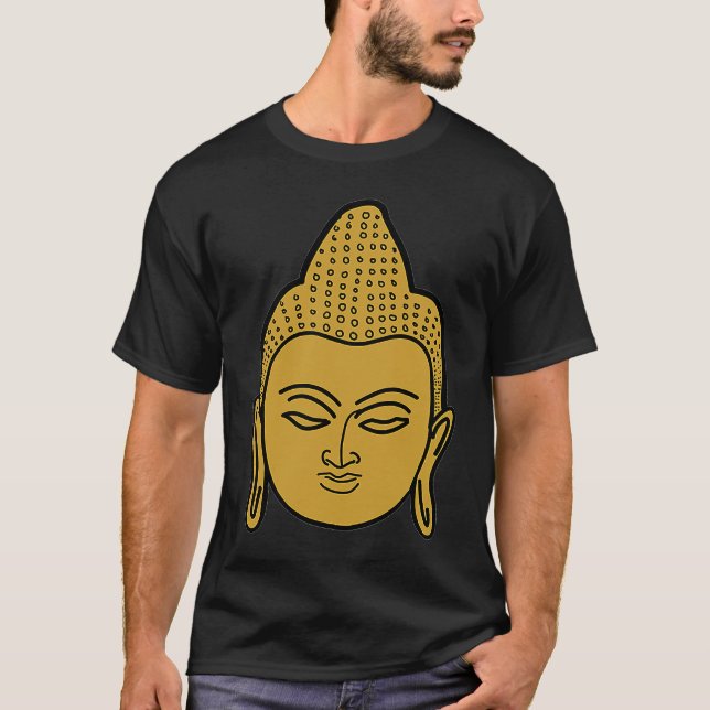 Buddha Statue Face Zen Yoga Meditation Relax Mindf T-Shirt (Front)