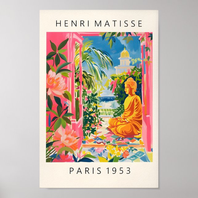 Buddha Statue Poster, Meditation Wall Art, Dopamin Poster (Front)