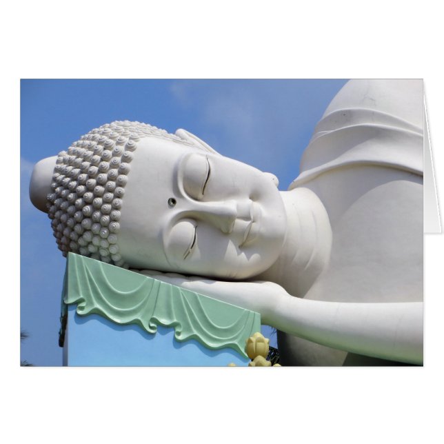 Buddha Statue Resting Sleeping Happy Peace (Front Horizontal)