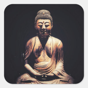 Buddha Statue Square Sticker