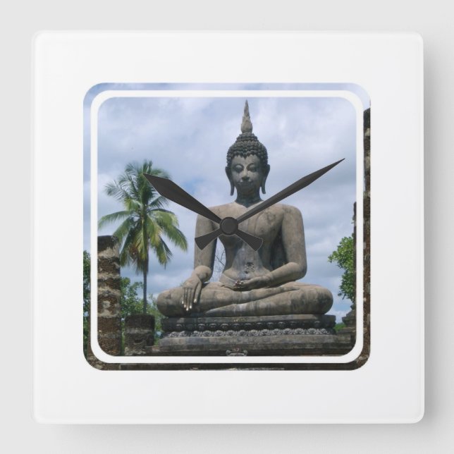 Buddha Statue Wall Clock (Front)