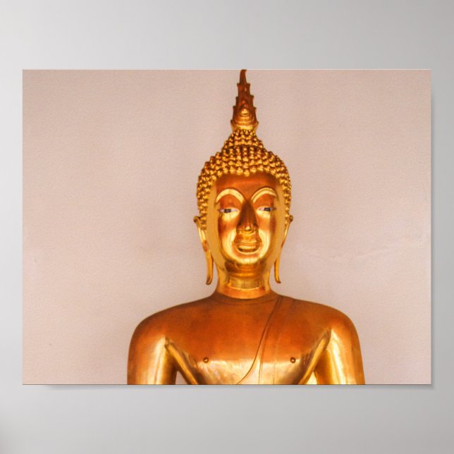 Buddha statues in Wat Pho, Bangkok, Thailand Poster (Front)
