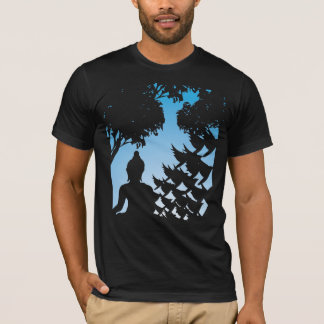 Buddha Sunrise Silhouette T-Shirt