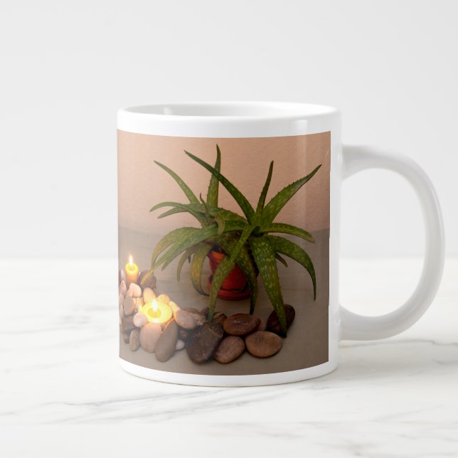 Buddha Template Quote Still Life Photography Large Coffee Mug (Right)
