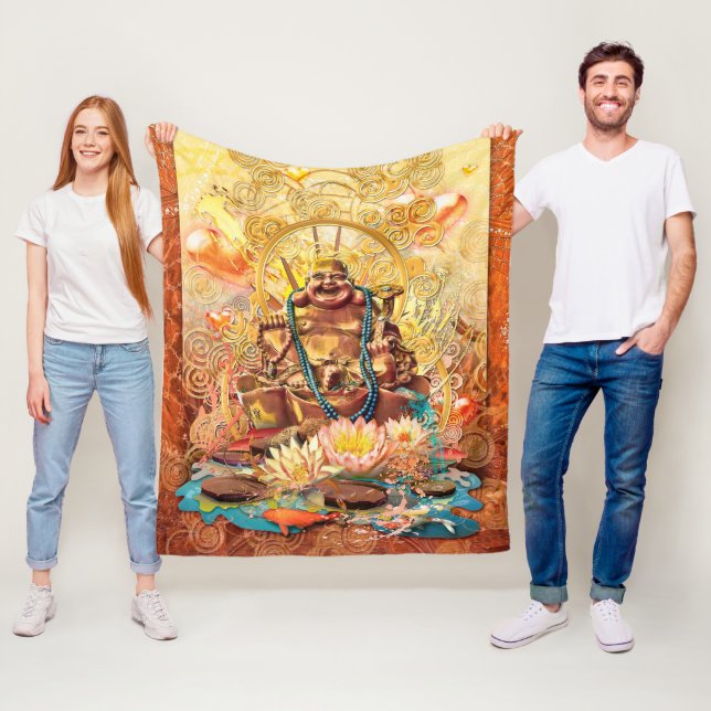 BUDDHA THE ENLIGHTEN ONE FLEECE BLANKET (In Situ)