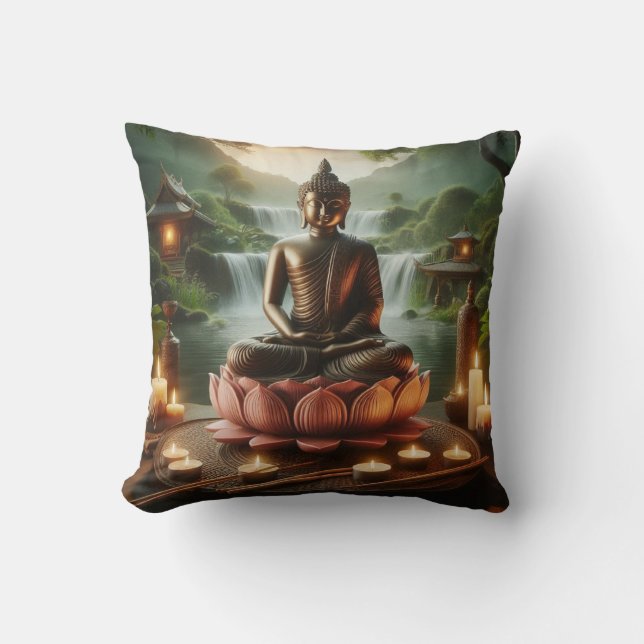 Buddha Throw Pillow (Front)