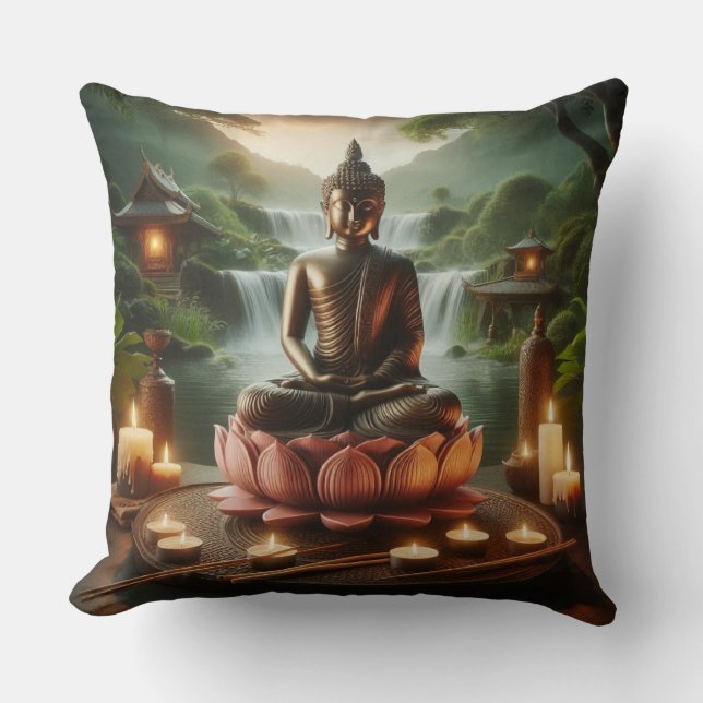 Buddha Throw Pillow (Front)